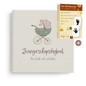 Telano zwangerschapsdagboek met baby voet en hand afdruk