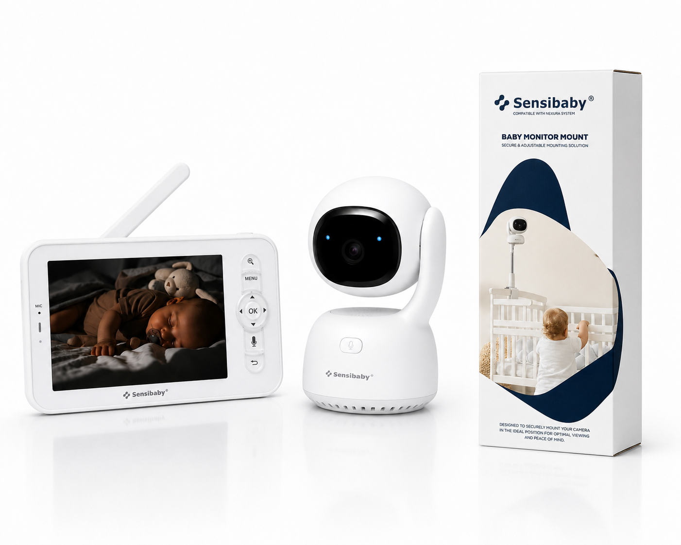 Babyfoon met camera monitor en houder